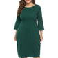 Plus Size Bell Sleeve Sheath Dress