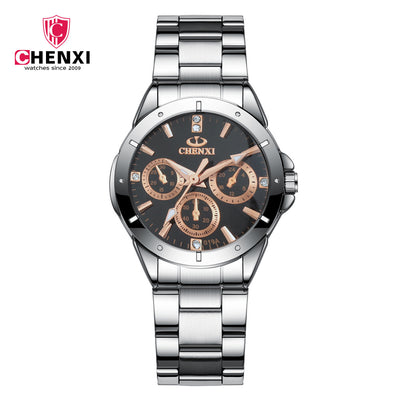 Chenxi 019A Couple Accessories Black Watch Men Women