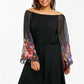 Plus Size Flower Printed Party Dress