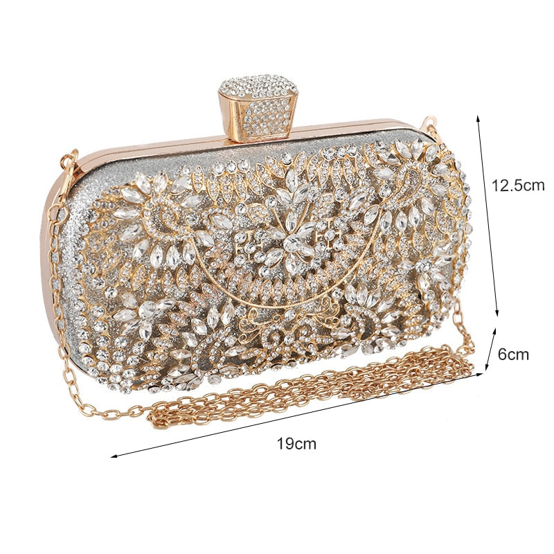 Diamond Evening Clutch Bag for Women Wedding