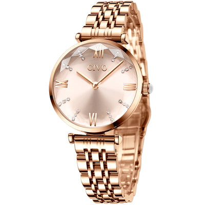 CIVO Luxury Top Brand Womens Watches Waterproof Quartz Watch