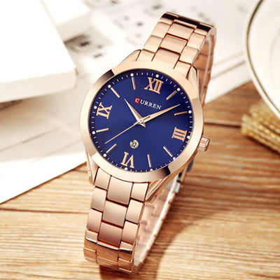 CURREN Ladies Watch for Women Fashion Retro Female Waterproof Watch