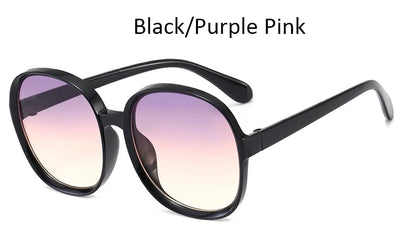 Luxury Round Sunglasses Woman Oversized Female Glasses