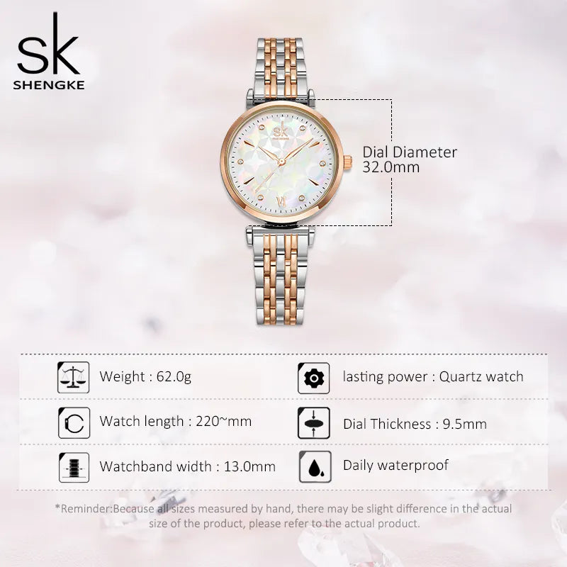 Shengke Brand Luxury Bracelet Women Watch