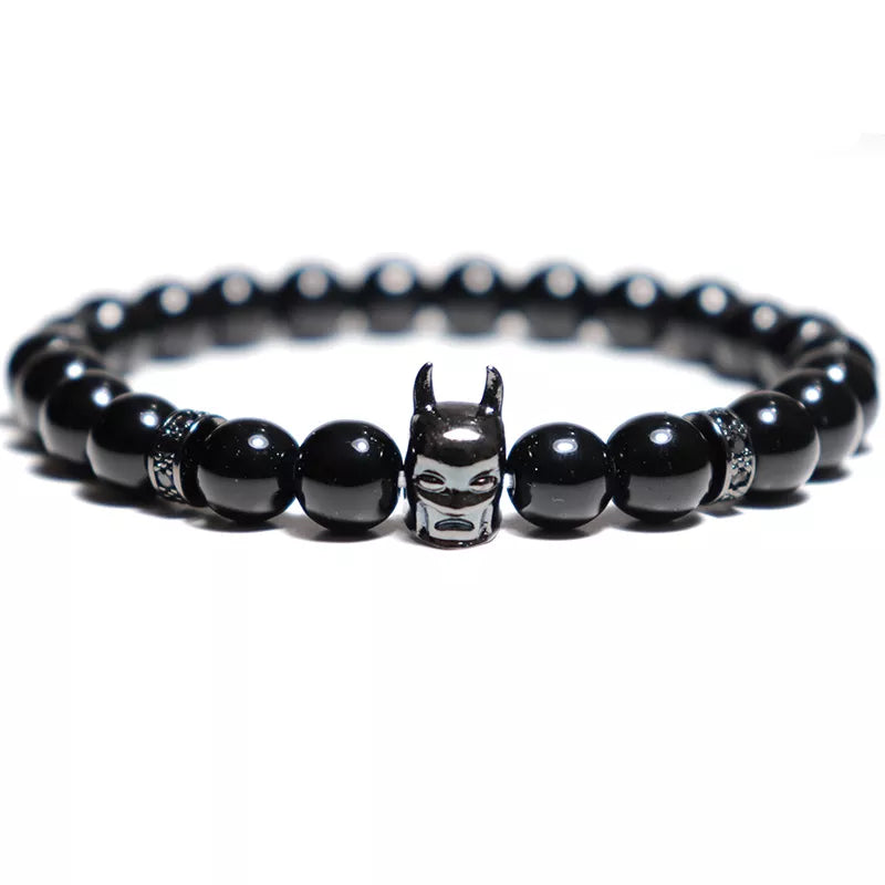 Trendy Bracelet Male Natural Volcanic Hematite Tiger Eye Braclets