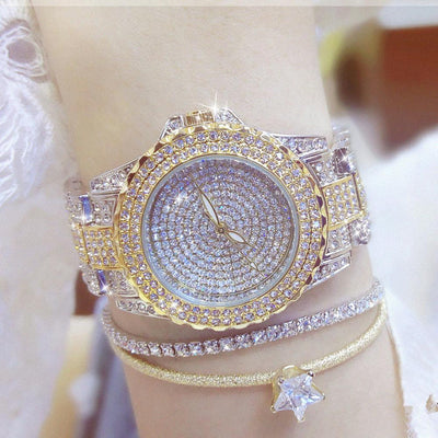 Crystal Women Watch Luxury Diamond Gold Women Watch