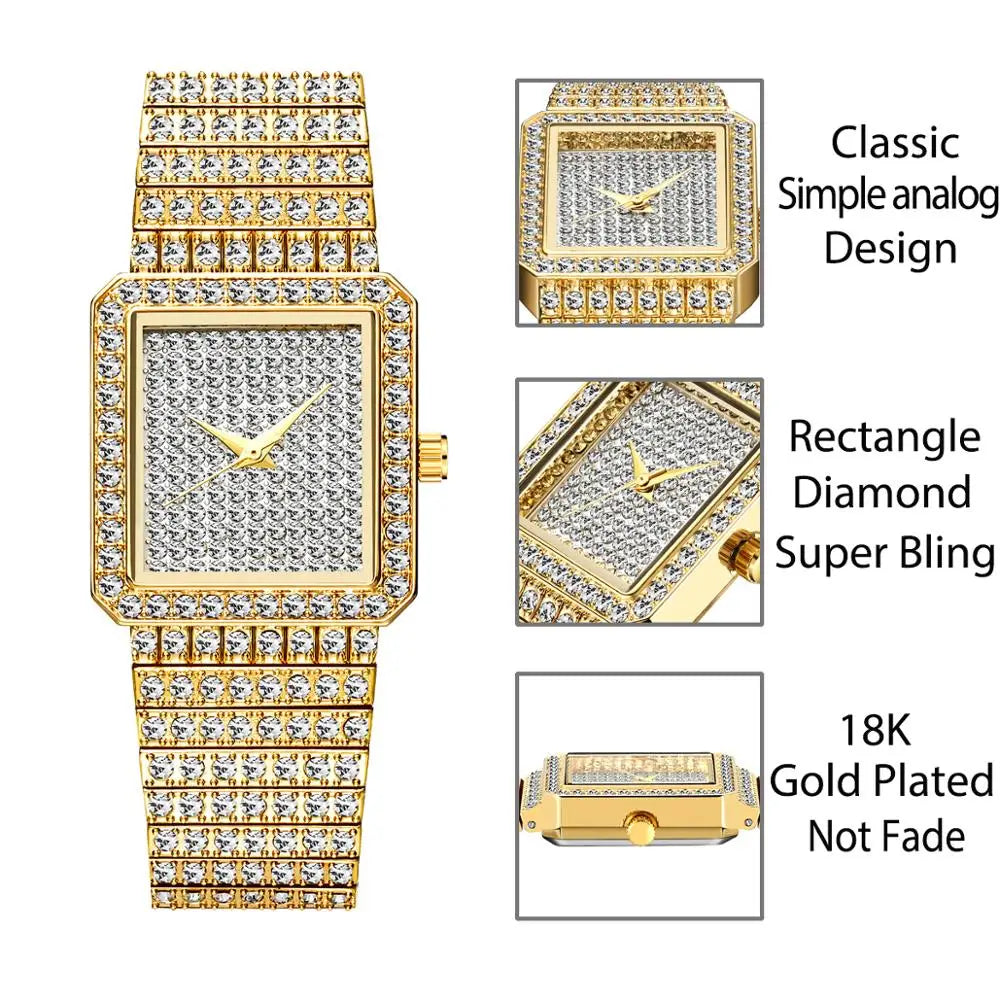 MISSFOX Diamond Watch for Women Luxury Brand