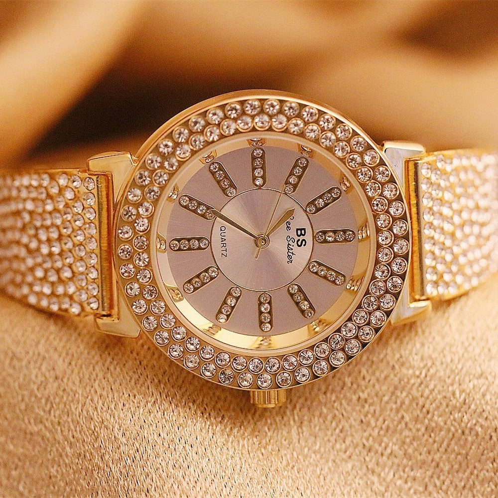 Fashion Cover Stainless Steel Women Watch Female