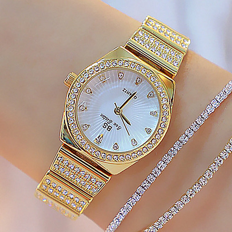 Lady Dress Watch Crystal Women Watch Stainless Steel Cover Montre Femme