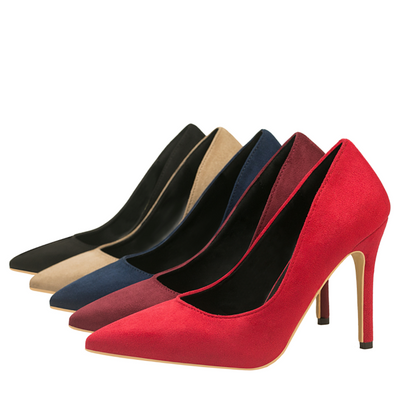 Thin Heel Suede Light Mouth Pointed Shoes Women Heels