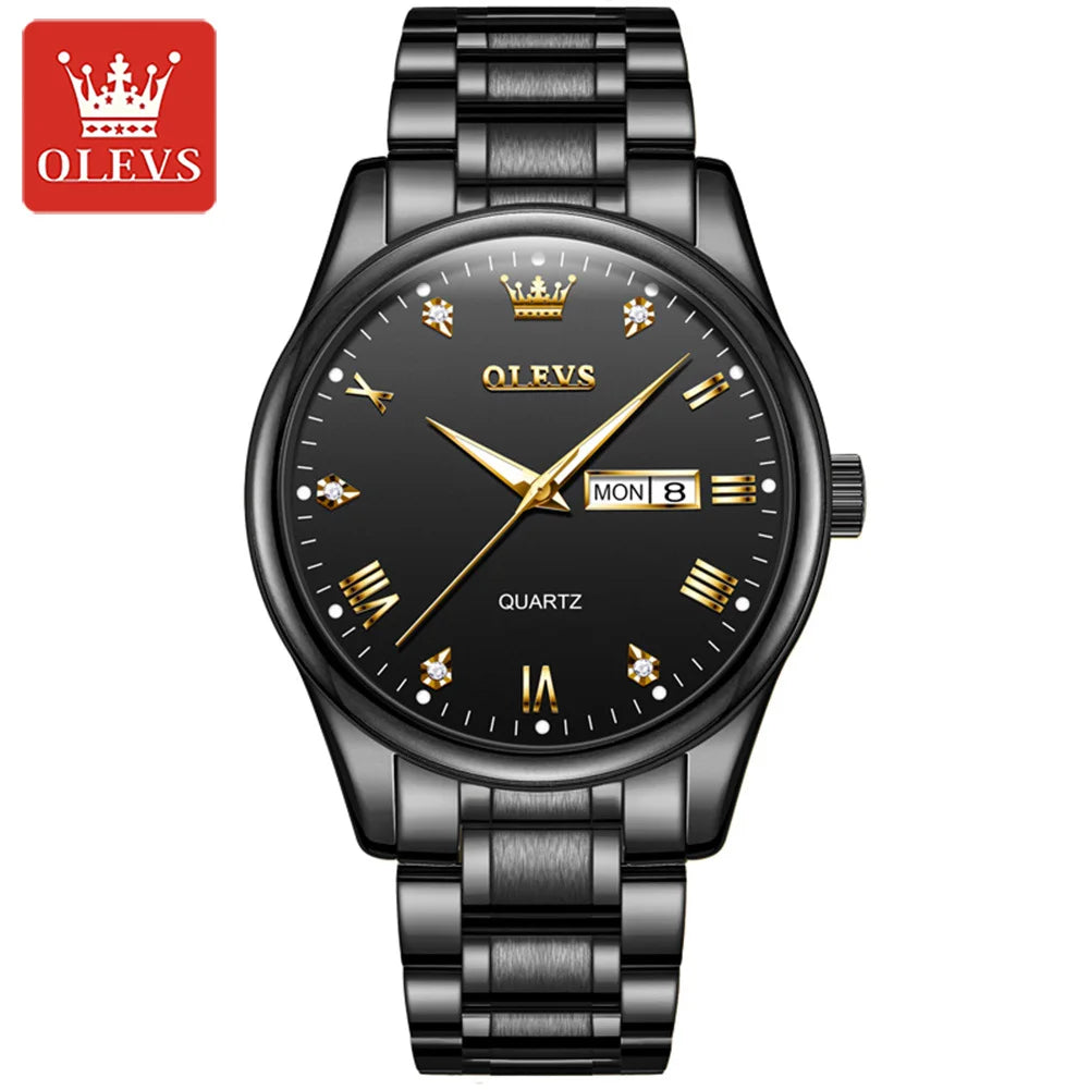 OLEVS 5563 China Factory Custom Logo Watch Couple  Fashion Quartz Wrist Watch