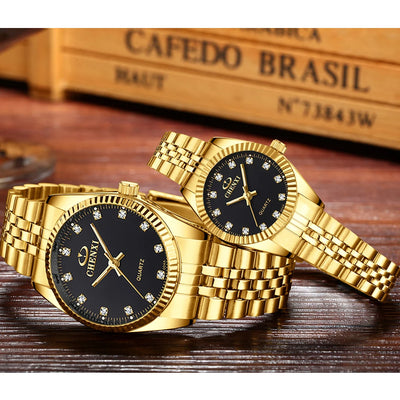 CHENXI Fashion Luxury Men Women Watch Gold