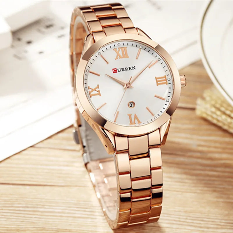 CURREN Ladies Watch for Women Fashion Retro Female Waterproof Watch