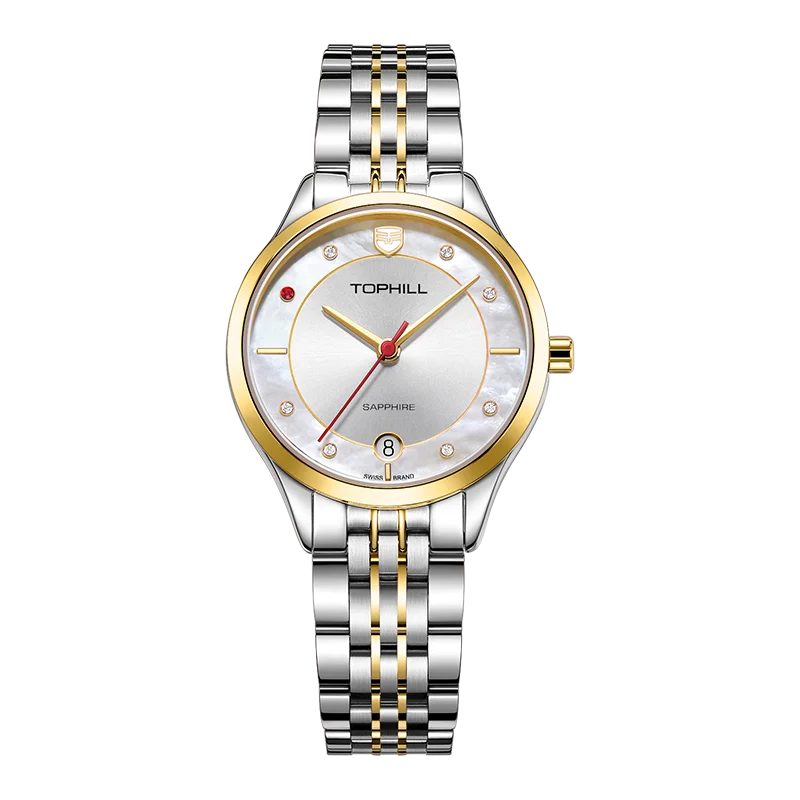 TOPHILL Brand Simple Luxury Womens Quartz Watch Waterproof