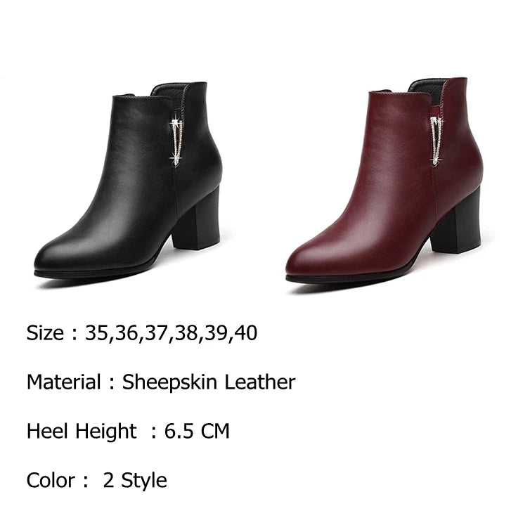 Women Chelsea Boots Winter Autumn Black Ankle Boots