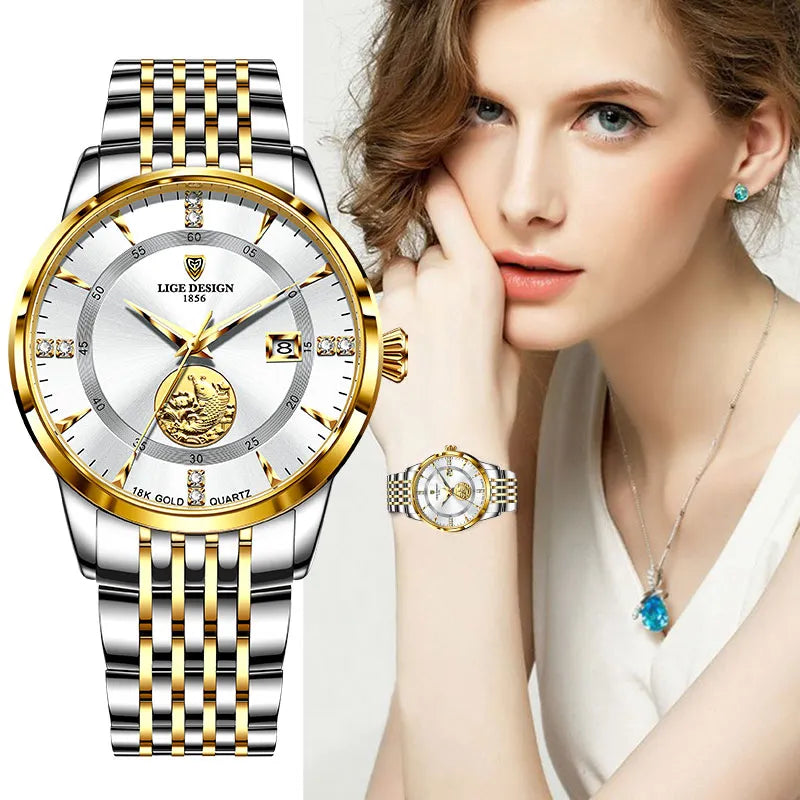 LIGE Women Watch Luxury Brand Fashion Ladies Watch