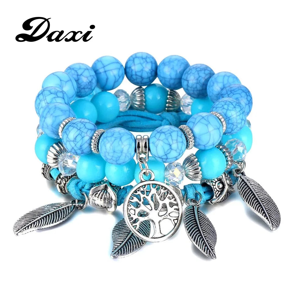 DAXI Boho Beads Bracelet Charm Beaded Braclets