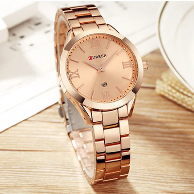 CURREN Ladies Watch for Women Fashion Retro Female Waterproof Watch