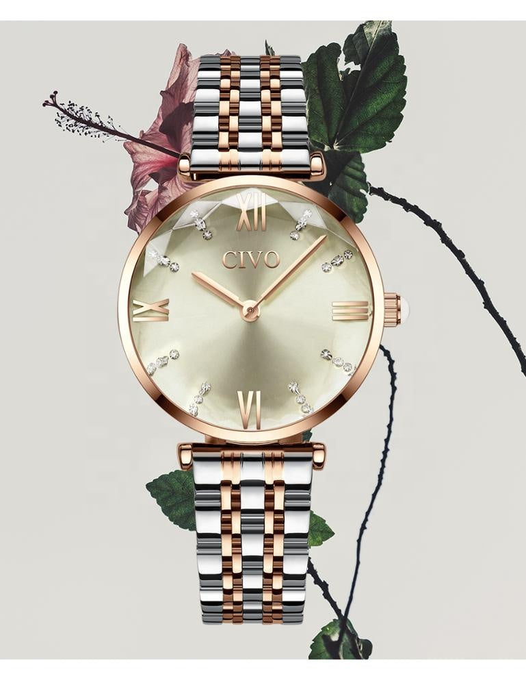 CIVO Luxury Top Brand Womens Watches Waterproof Quartz Watch