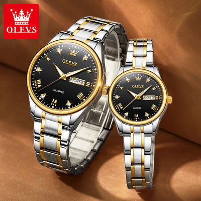 OLEVS 5563 Factory Couple Fashion Quartz Custom Logo Watch