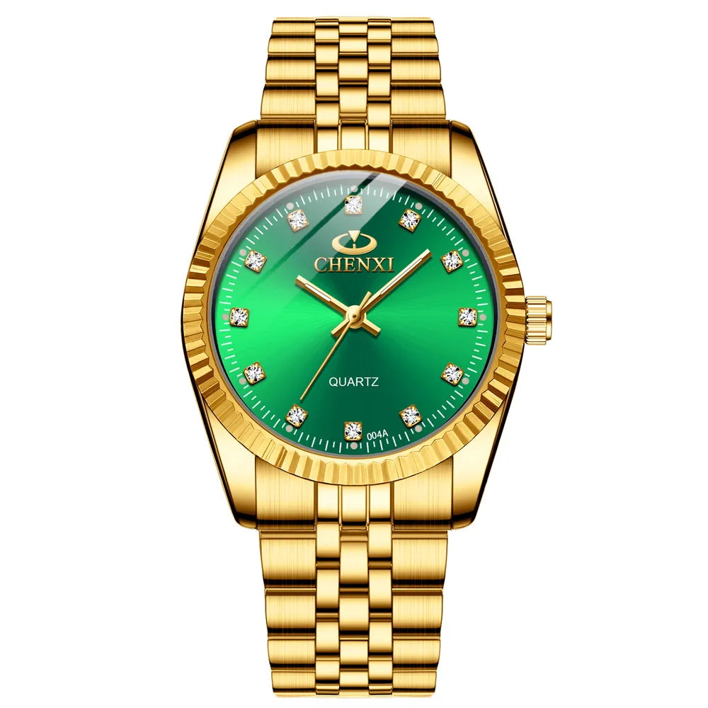 CHENXI Fashion Luxury Men Women Watch Gold