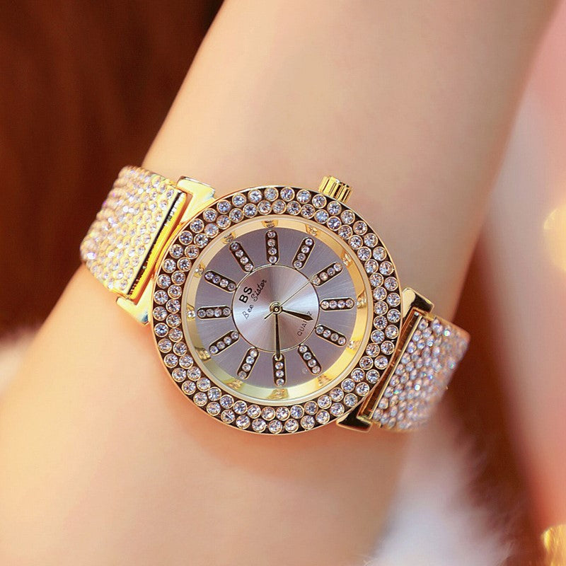 Fashion Cover Stainless Steel Women Watch Female