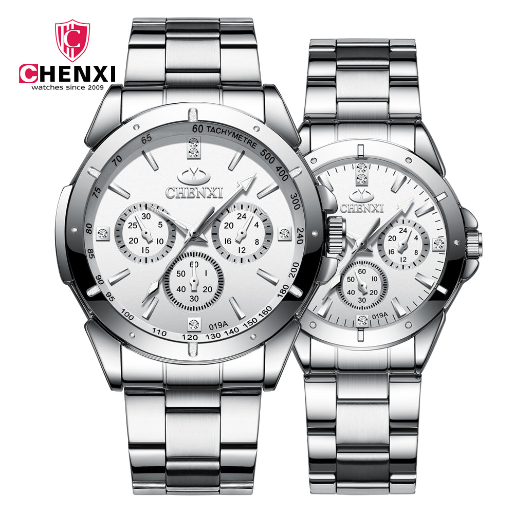 Chenxi 019A Couple Accessories Black Watch Men Women