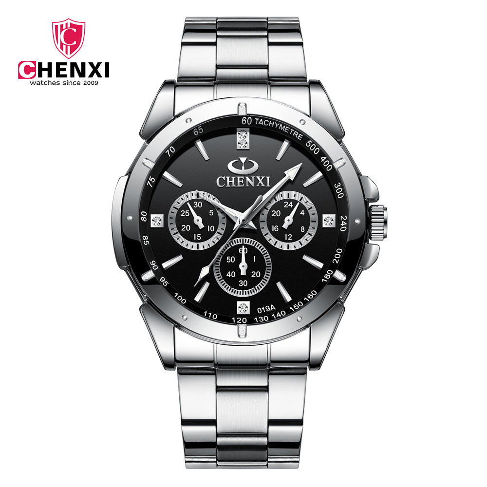 Chenxi 019A Couple Accessories Black Watch Men Women