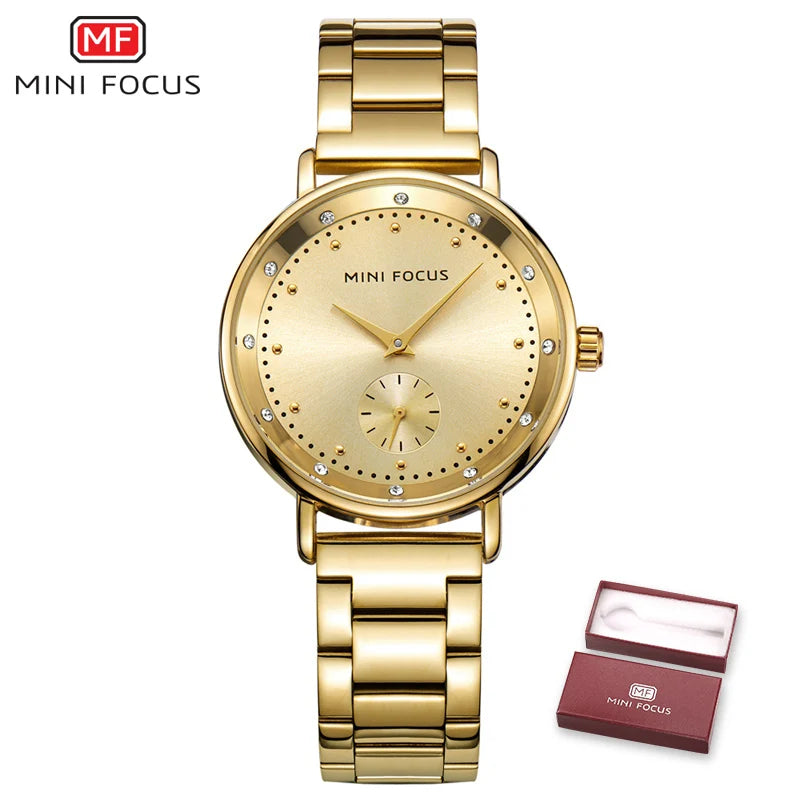 MINI FOCUS Rose Gold Watch Women Quartz Watches