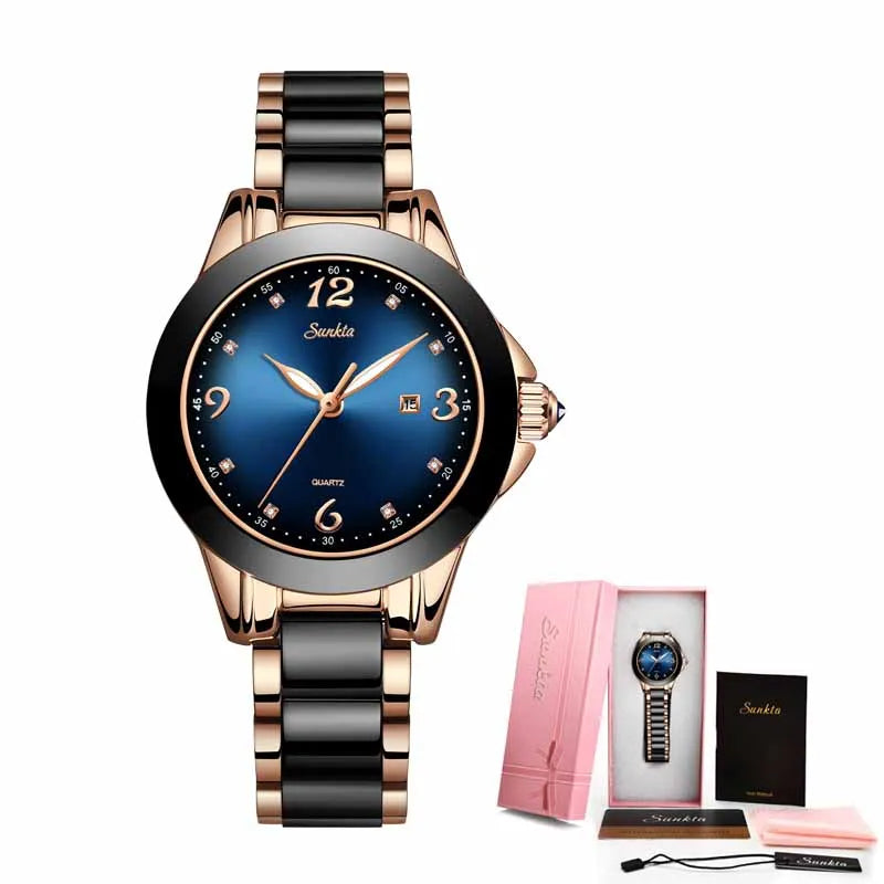 SUNKTA Fashion Women Watches Ladies Top Brand