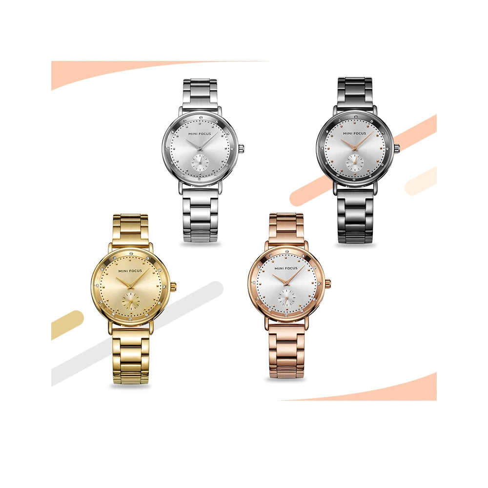 MINI FOCUS Rose Gold Watch Women Quartz Watches