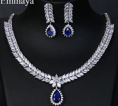 Emmaya Luxury AAA Cubic Zircon 4 Colors Water Drop Wedding Earrings