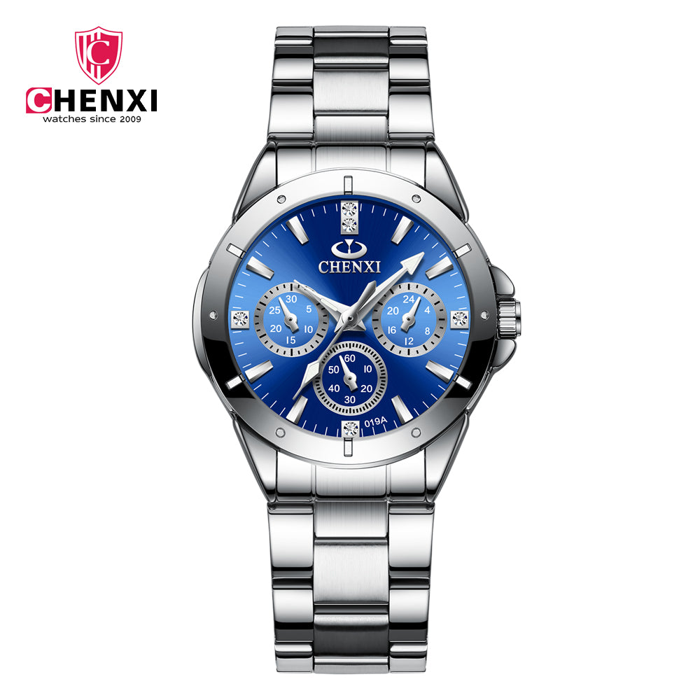 Chenxi 019A Couple Accessories Black Watch Men Women