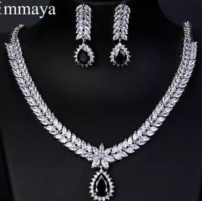 Emmaya Luxury AAA Cubic Zircon 4 Colors Water Drop Wedding Earrings