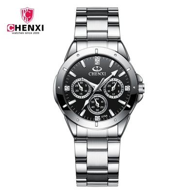 Chenxi 019A Couple Accessories Black Watch Men Women