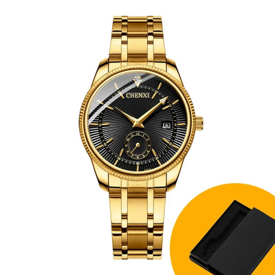 CHENXI Golden Wrist Watch Men Watches Lady Top Brand Luxury Quartz Wristwatch