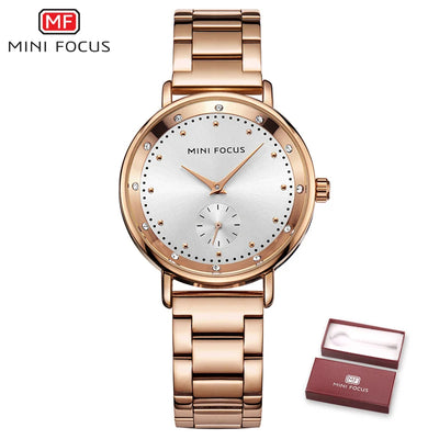 MINI FOCUS Rose Gold Watch Women Quartz Watches