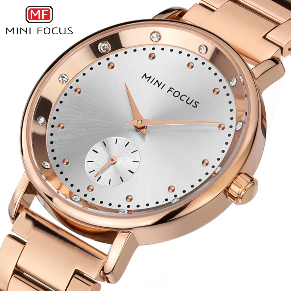 MINI FOCUS Rose Gold Watch Women Quartz Watches