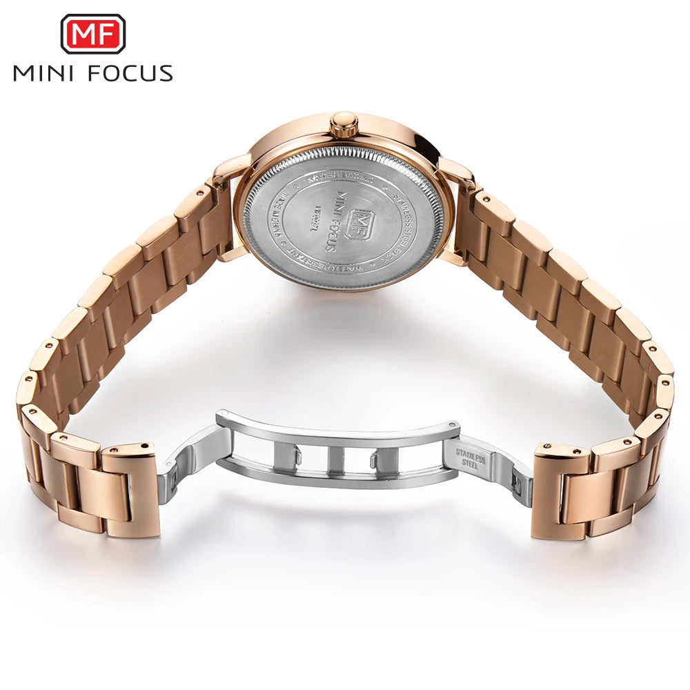 MINI FOCUS Rose Gold Watch Women Quartz Watches