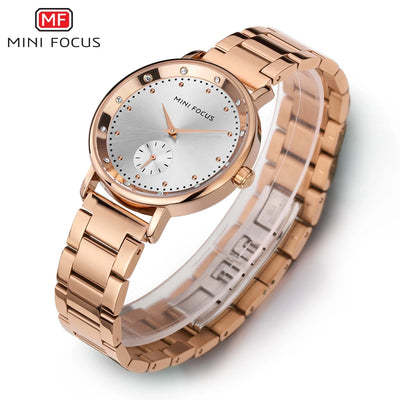 MINI FOCUS Rose Gold Watch Women Quartz Watches