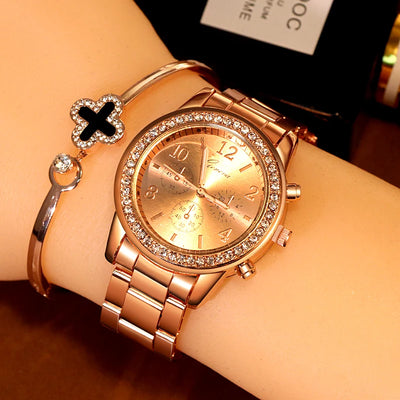 Women's Watches Geneva Classic Luxury Rhinestone Watch Women