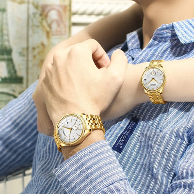 CHENXI Golden Wrist Watch Men Watches Lady Top Brand Luxury Quartz Wristwatch