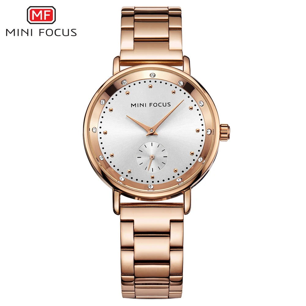 MINI FOCUS Rose Gold Watch Women Quartz Watches