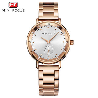 MINI FOCUS Rose Gold Watch Women Quartz Watches