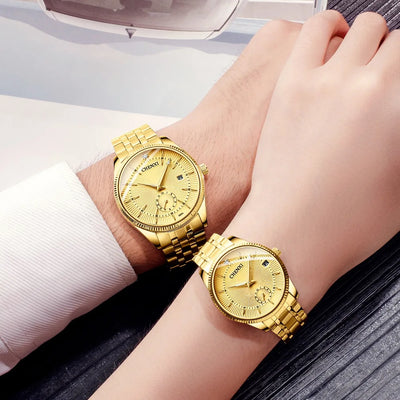 CHENXI Golden Wrist Watch Men Watches Lady Top Brand Luxury Quartz Wristwatch