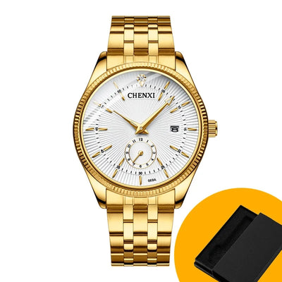 CHENXI Golden Wrist Watch Men Watches Lady Top Brand Luxury Quartz Wristwatch