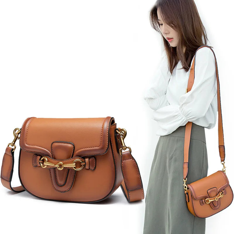 LUYO Fashion Saddle Leather Luxury Handbags