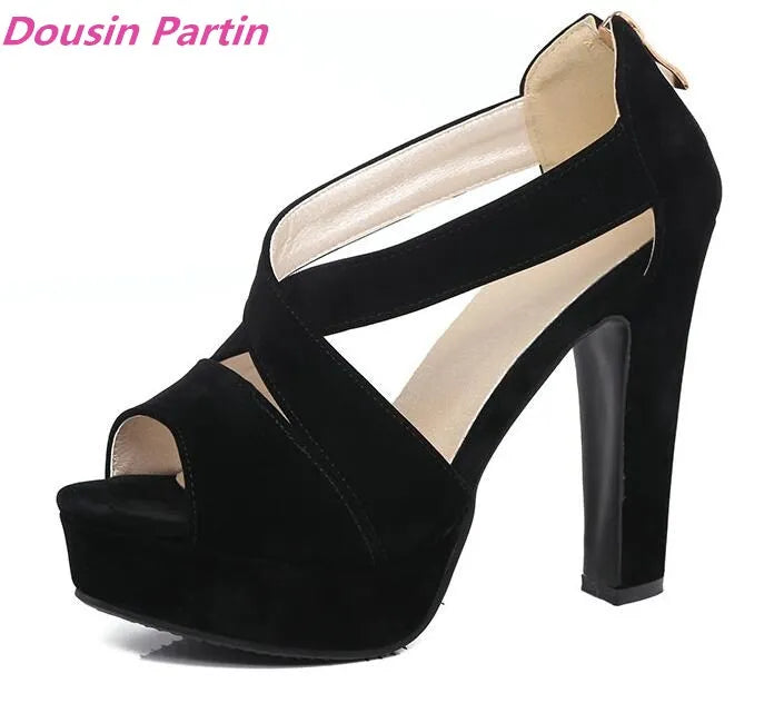 Dousin Partin Women Pump Summer Ankle Strap Ladies Shoe