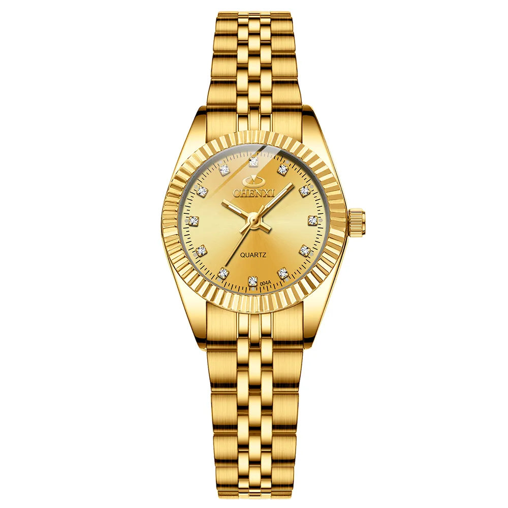 CHENXI Fashion Luxury Men Women Watch Gold