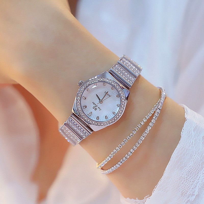 Lady Dress Watch Crystal Women Watch Stainless Steel Cover Montre Femme